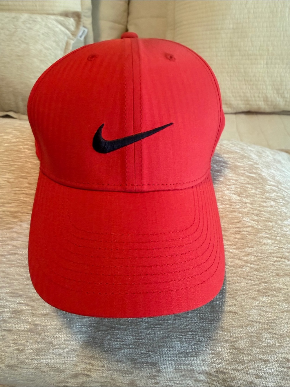 Nike Red Baseball Cap with Black Swoosh